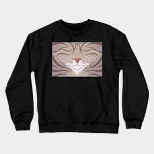 Lilac Tabby Cat Face Crewneck Sweatshirt